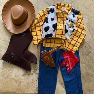 Disney store toy story woody western costume dress up play clothing kids size 6